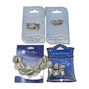 Jewelry Beadwork Supplies Beads Clasps Leaflets‎ Silver Tone Patterns NEW